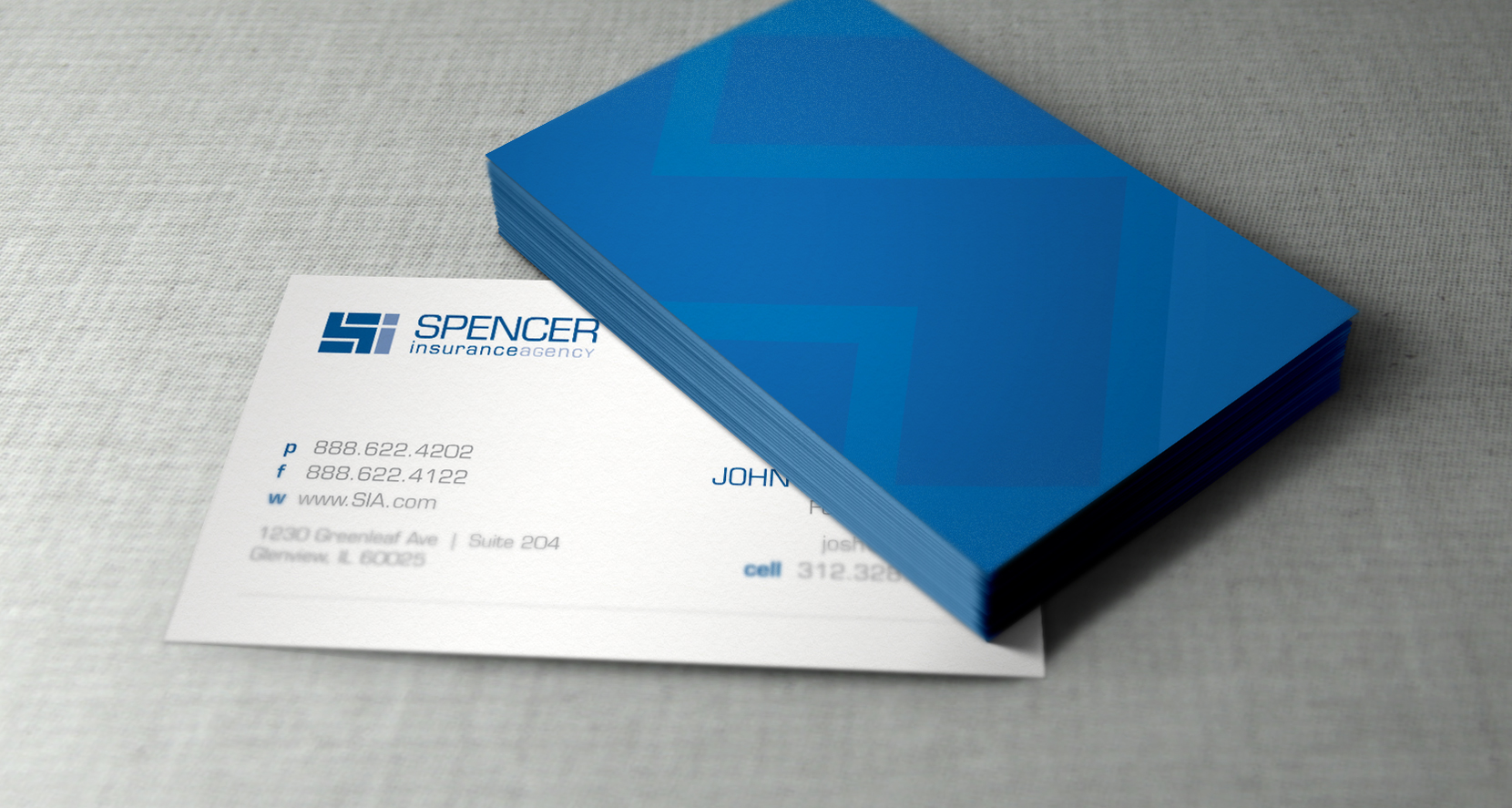 Spencer Insurance Agency Branding Identity Stationary Piece