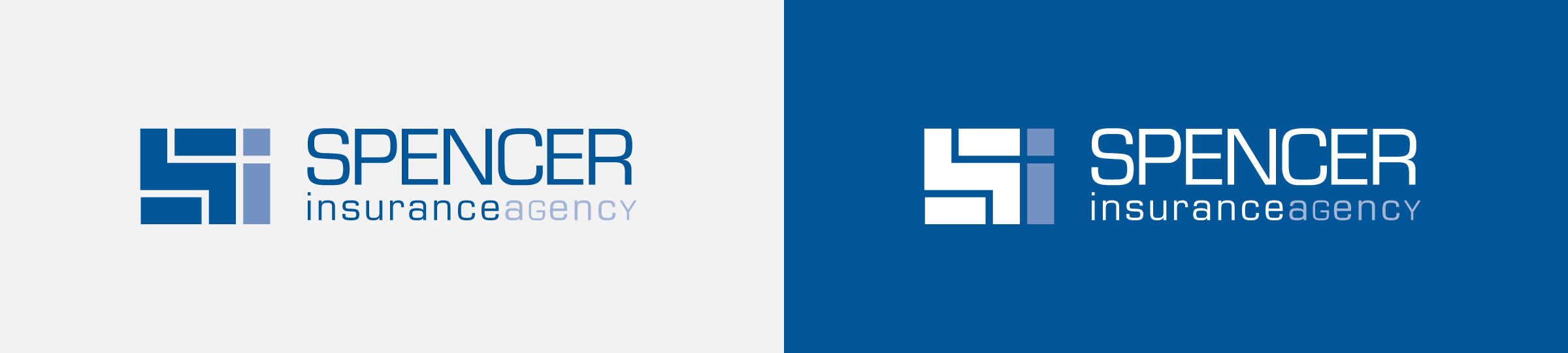 Spencer Insurance Agency Logo Color Variants