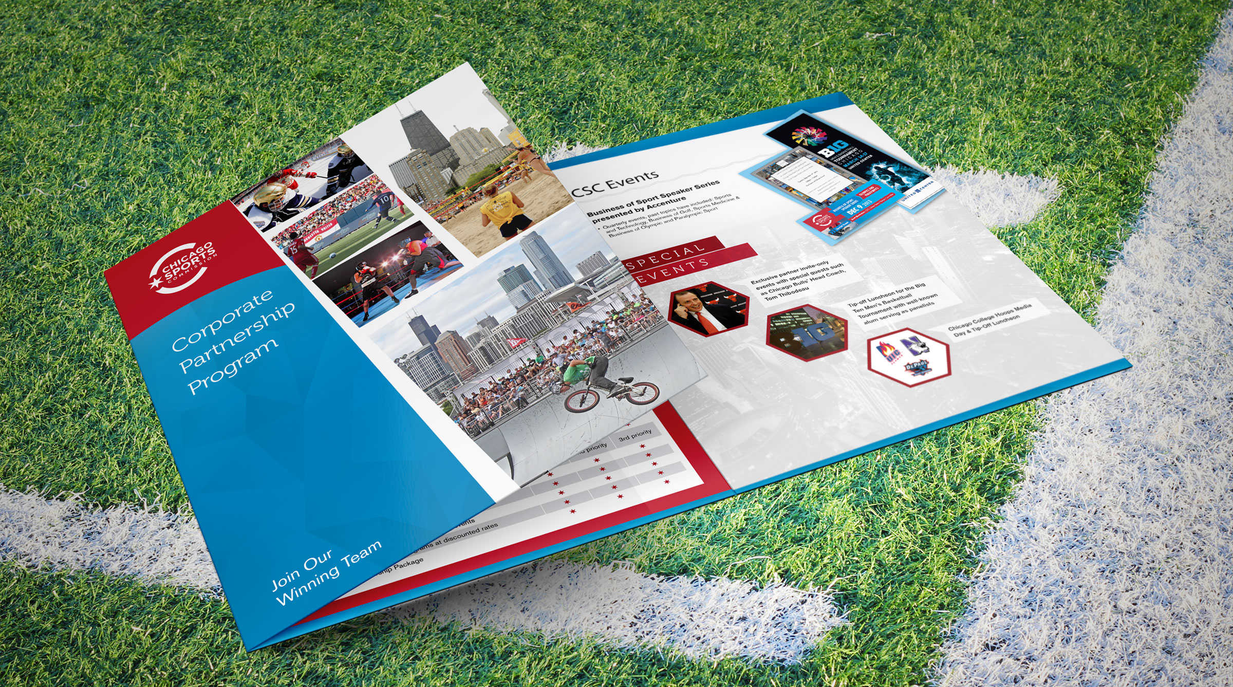 Chicago Sports Commission Tri-Fold Brochure Design