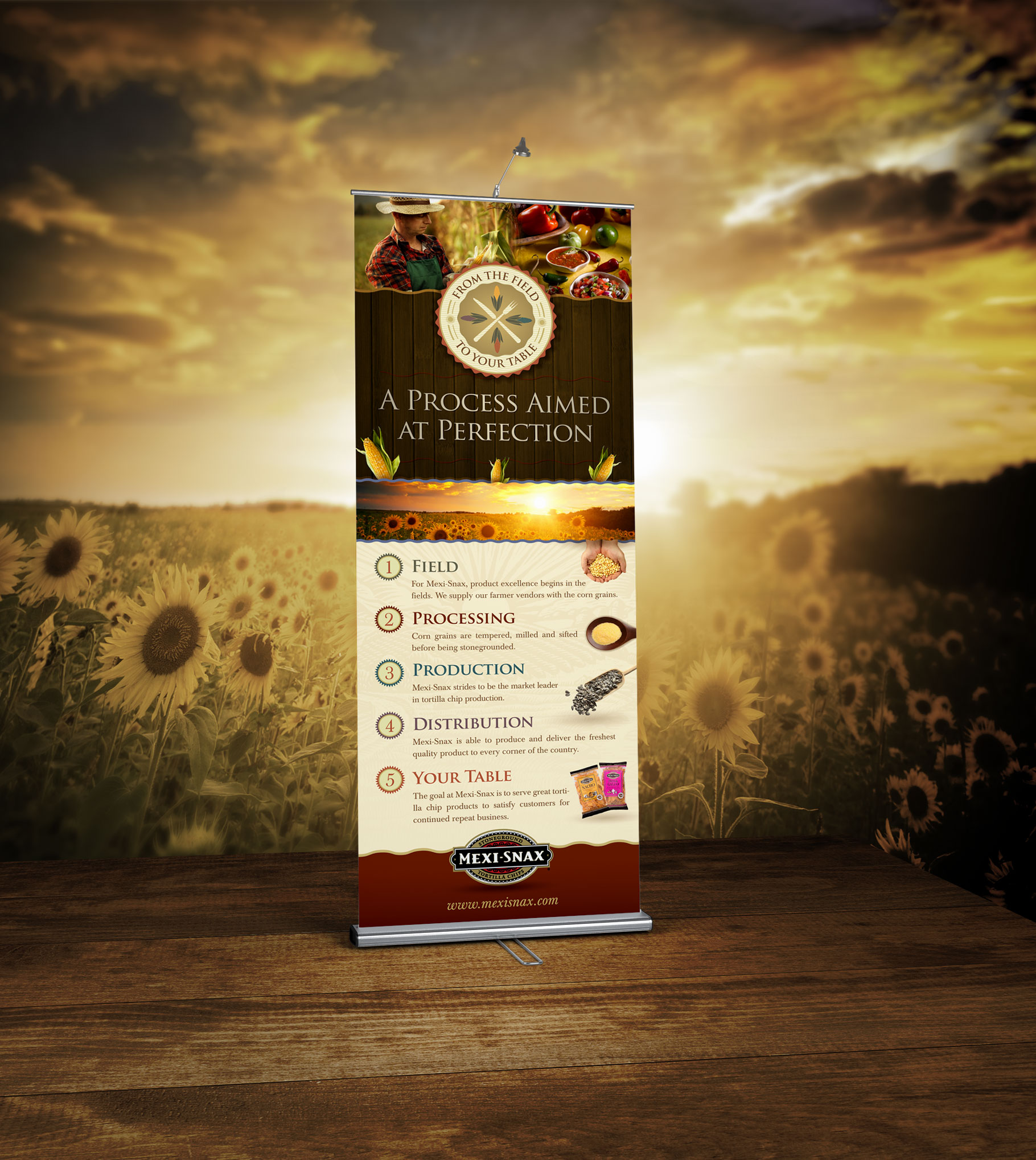 Mexi-Snax Field to Table Roll-up Banner Design