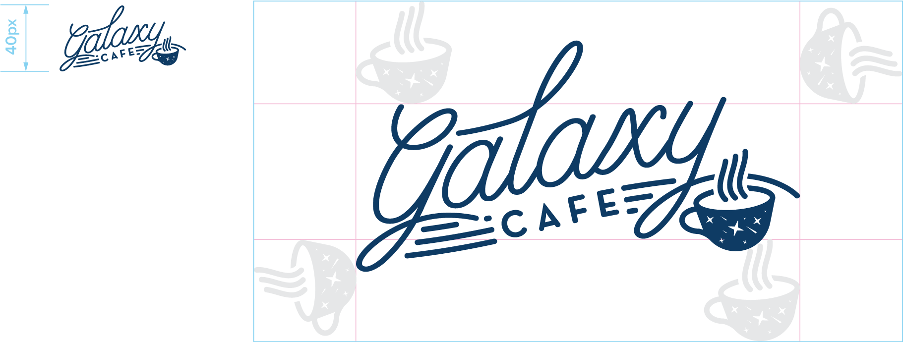 Galaxy Cafe Logo Clear space guidance