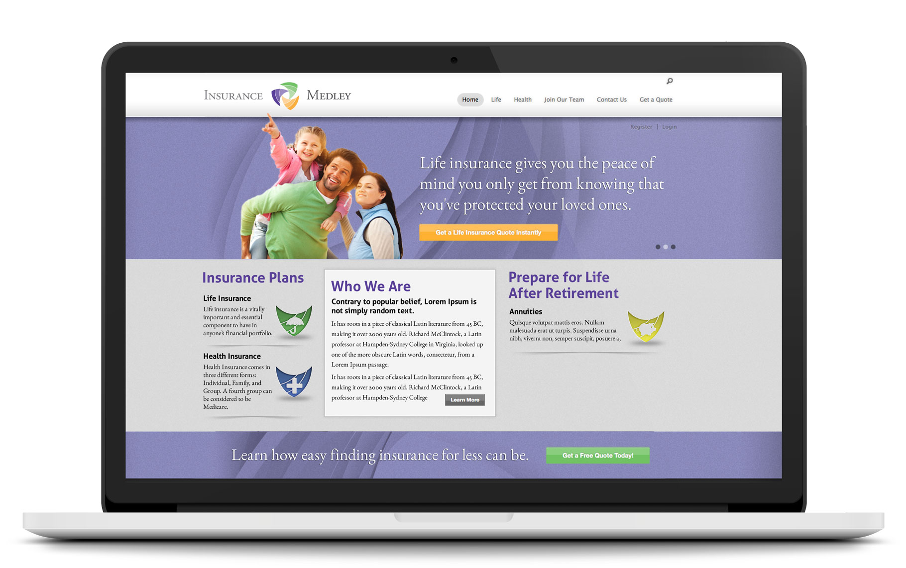 Insurance Medley Website Design