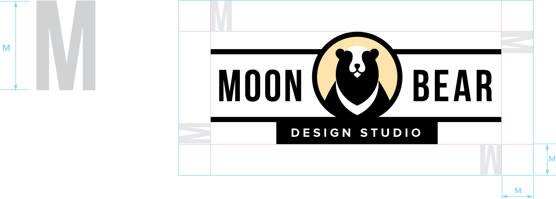Moon Bear Design Studio Logo Clear space