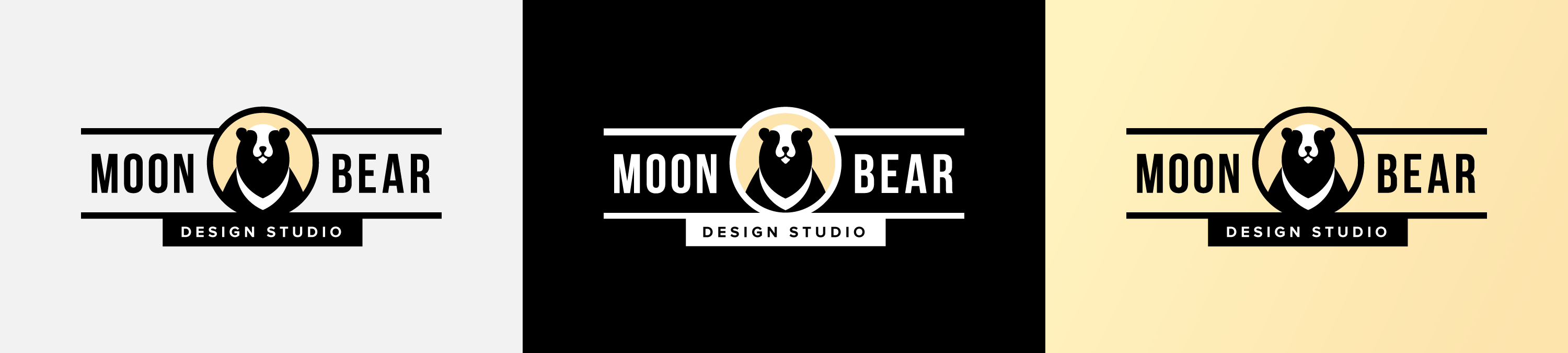 Moon Bear Design Studio Logo Color Variants