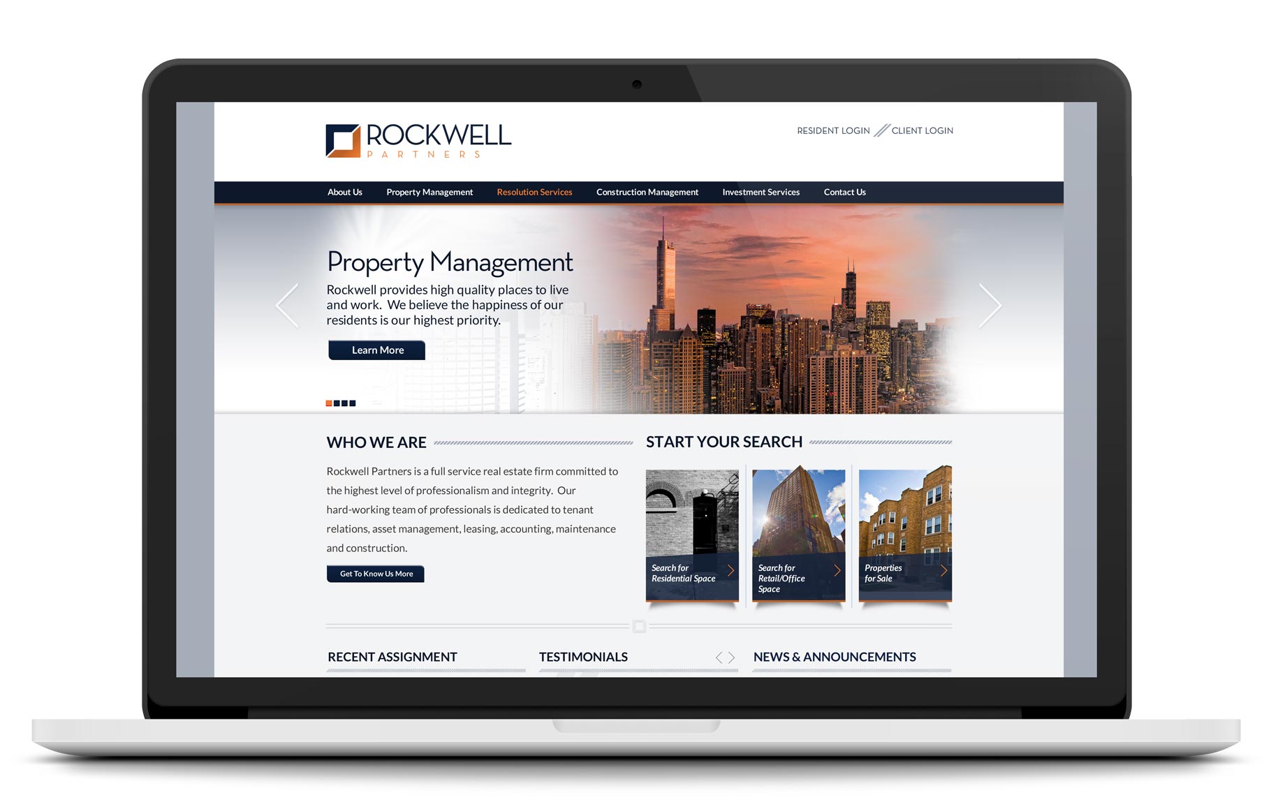 Rockwell Partners Website Design