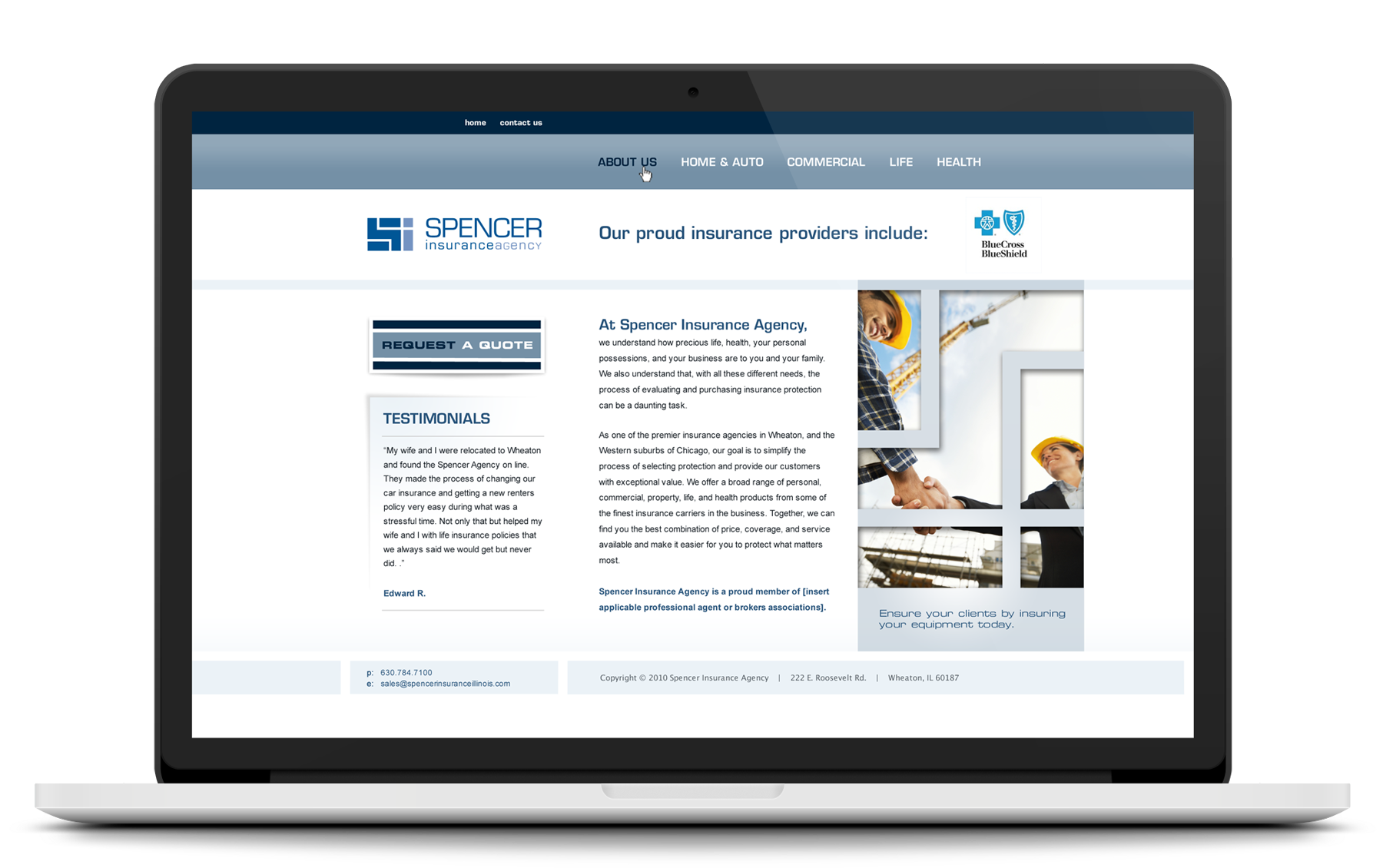 Spencer Insurance Agency Brand Identity and Web Design