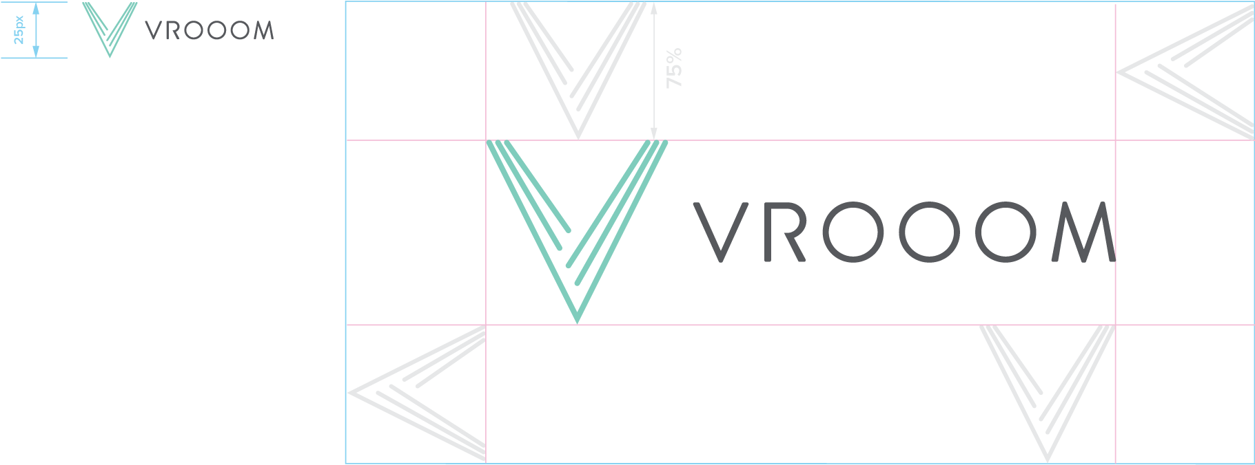 VROOOM Logo Clear space guidance